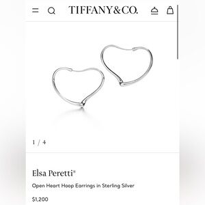 Tiffany & Co. Elsa Peretti Silver Heart Earrings
